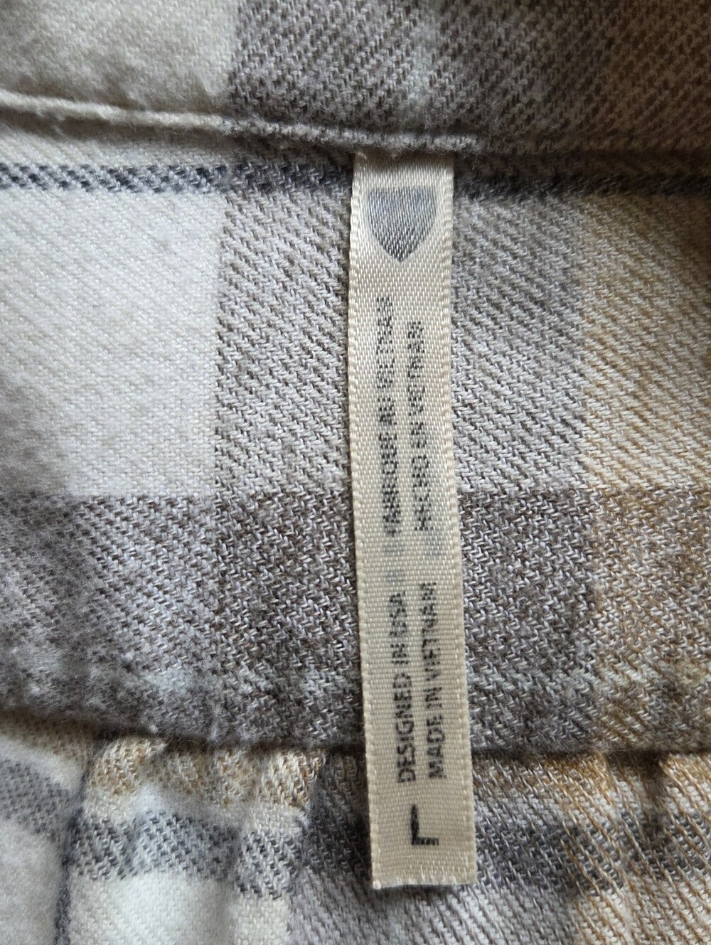 KUHL Kamila Tan/Grey Plaid Flannel Long Sleeve Shirt Womens Size Large - Picture 6 of 7